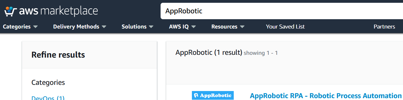 AppRobotic on AWS Marketplace